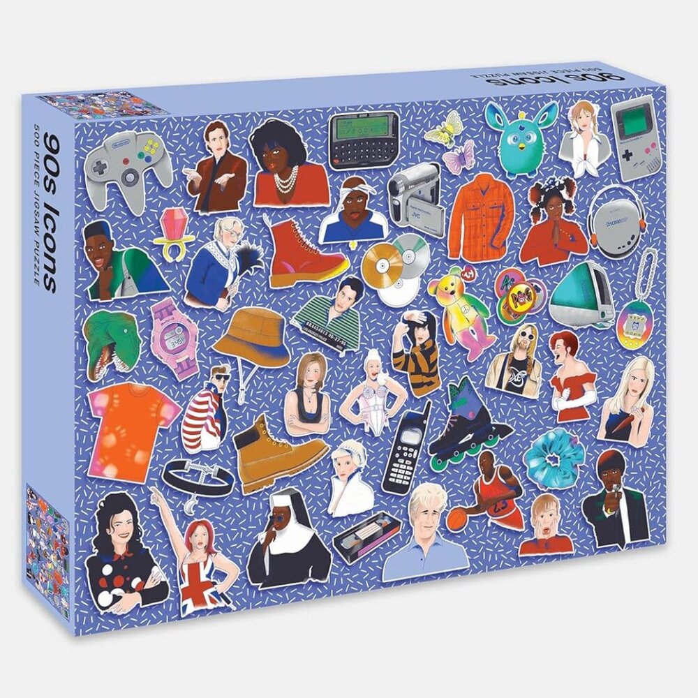 90s Icons Jigsaw Puzzle: 500 Piece Jigsaw Puzzle SEALED NEW